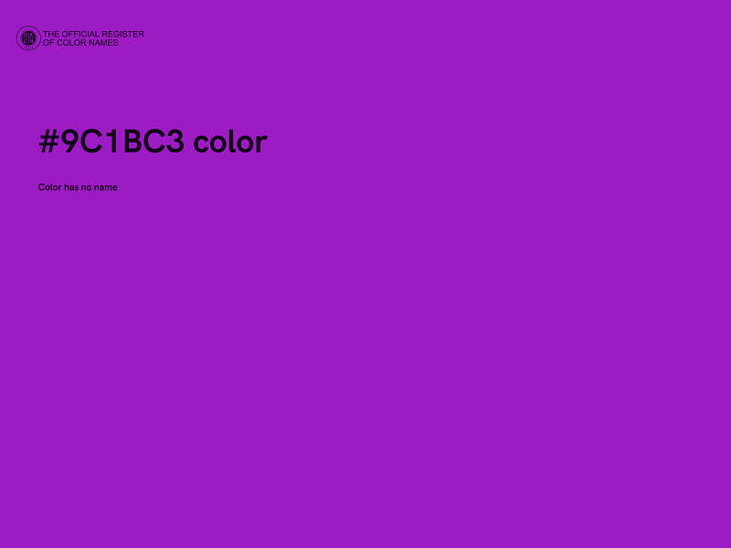 #9C1BC3 color image