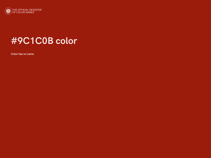 #9C1C0B color image