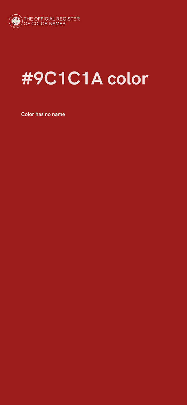 #9C1C1A color image
