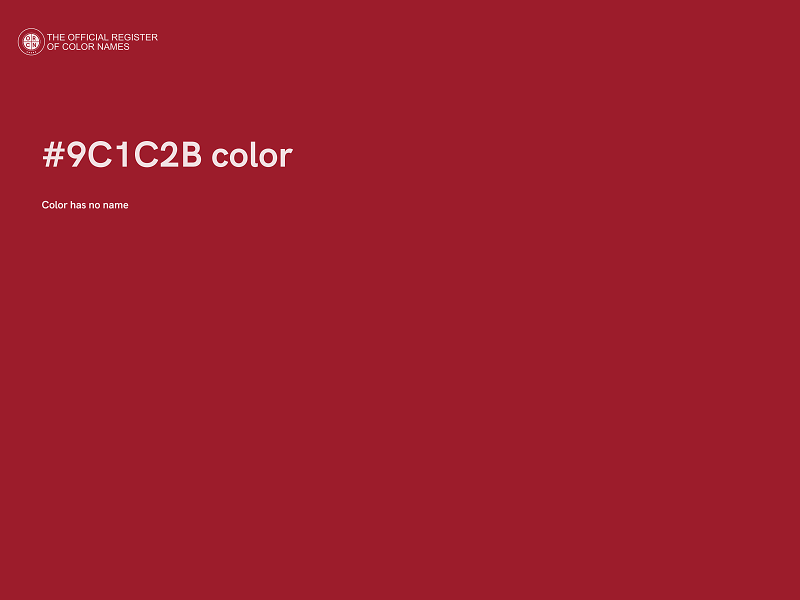 #9C1C2B color image