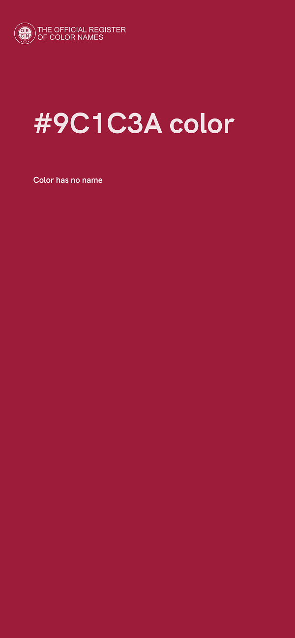 #9C1C3A color image