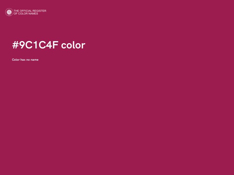 #9C1C4F color image