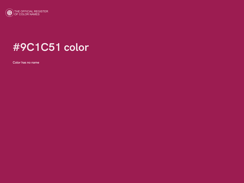#9C1C51 color image