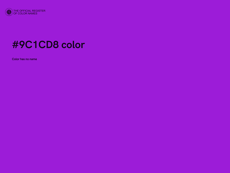 #9C1CD8 color image