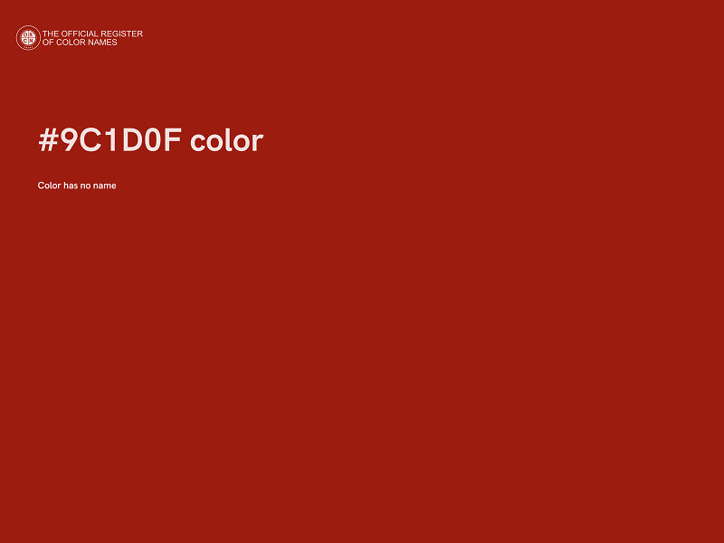 #9C1D0F color image