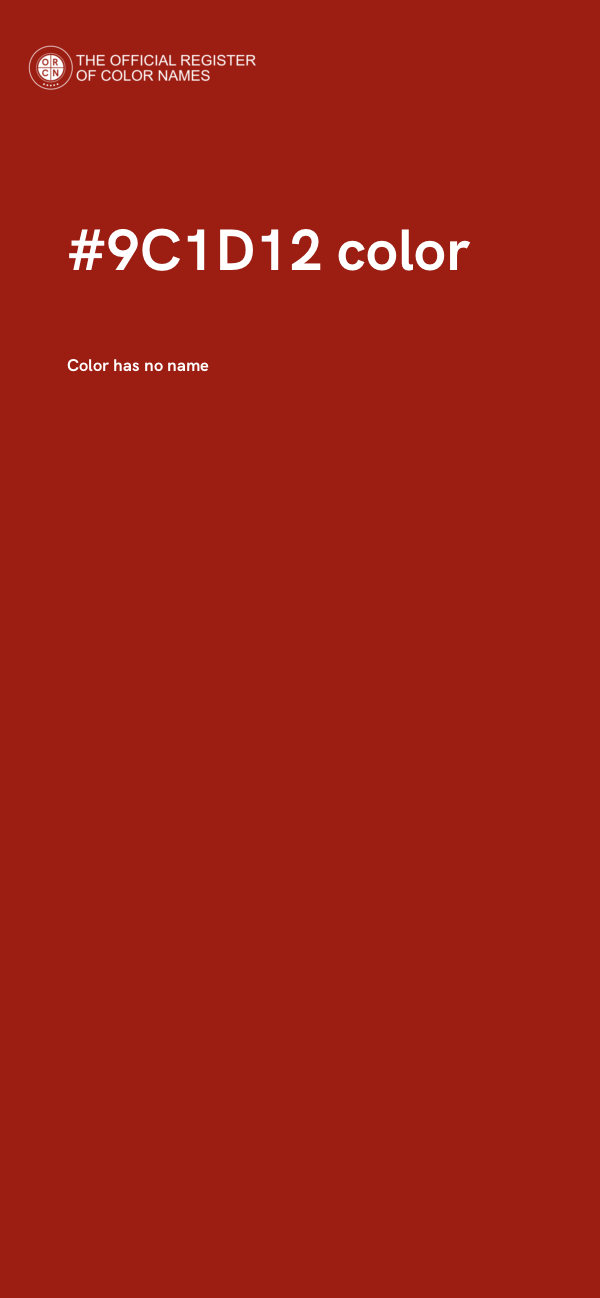 #9C1D12 color image