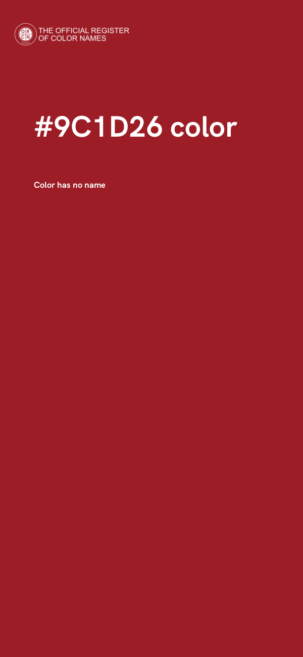#9C1D26 color image