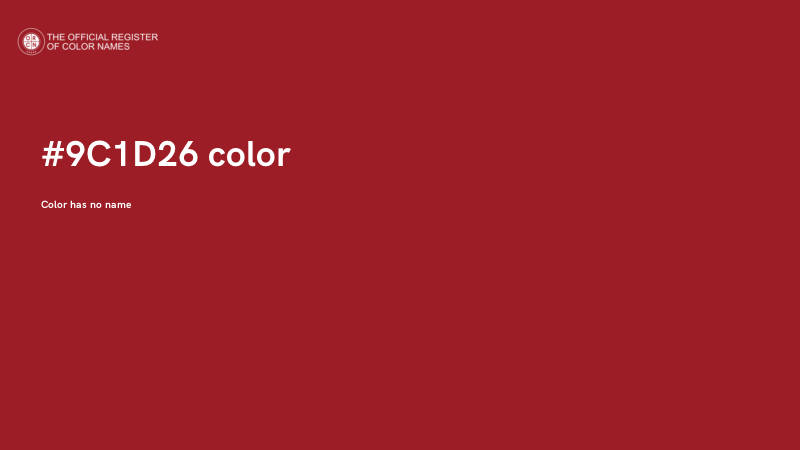 #9C1D26 color image