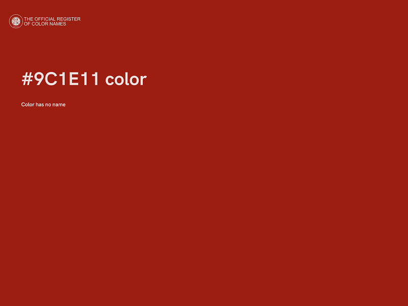 #9C1E11 color image