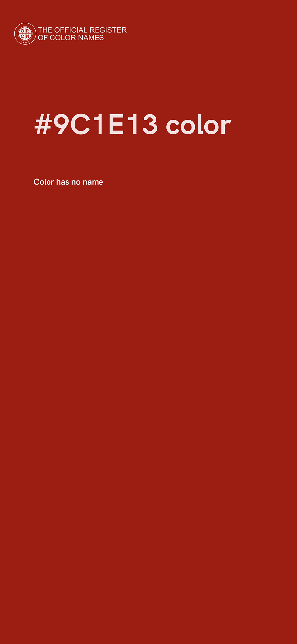#9C1E13 color image