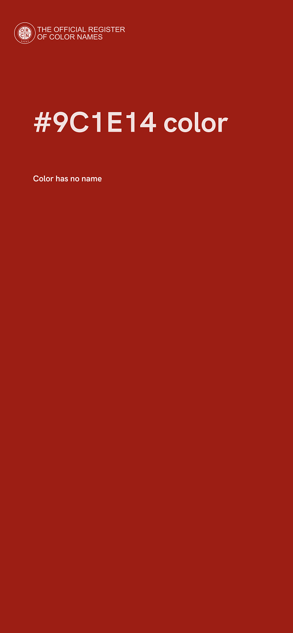 #9C1E14 color image