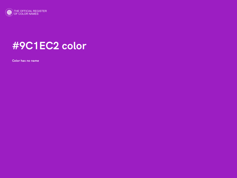 #9C1EC2 color image