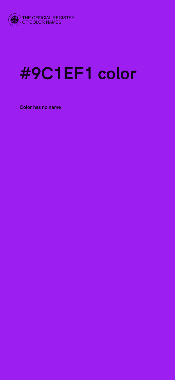 #9C1EF1 color image