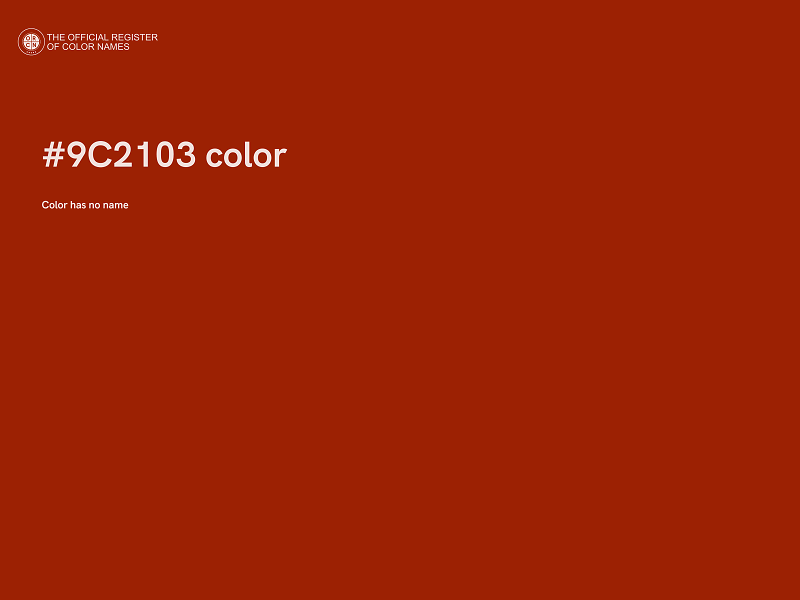 #9C2103 color image