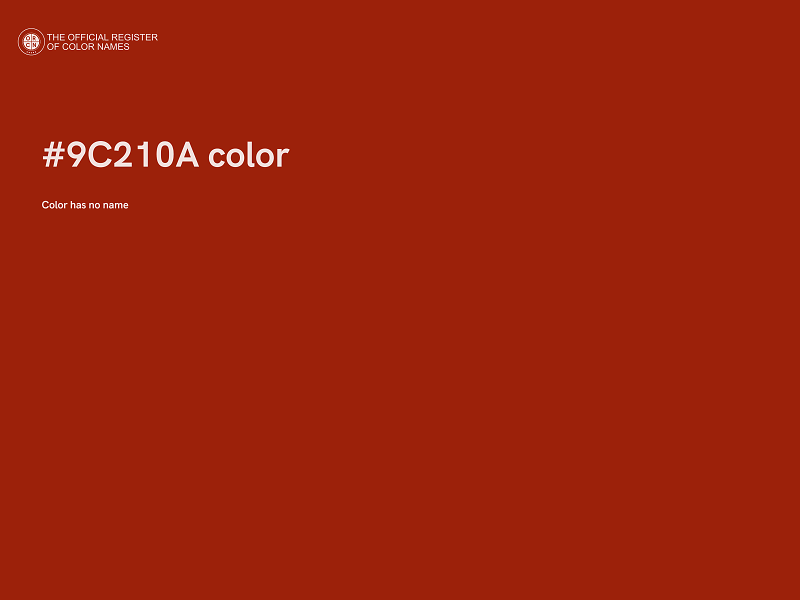 #9C210A color image