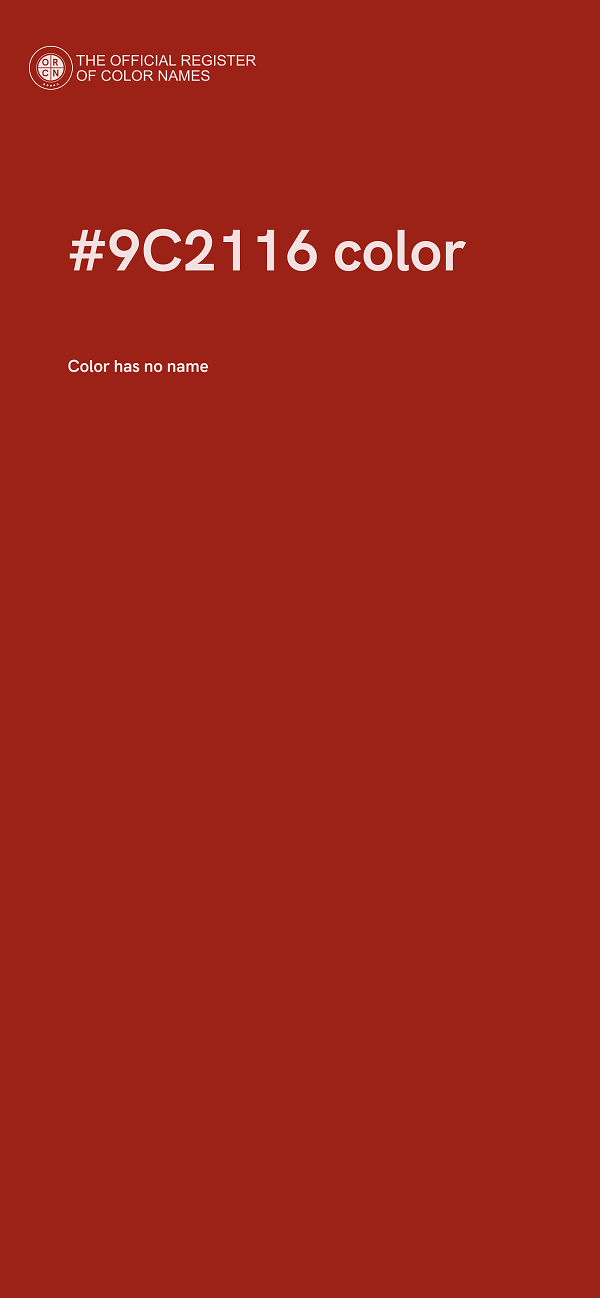 #9C2116 color image