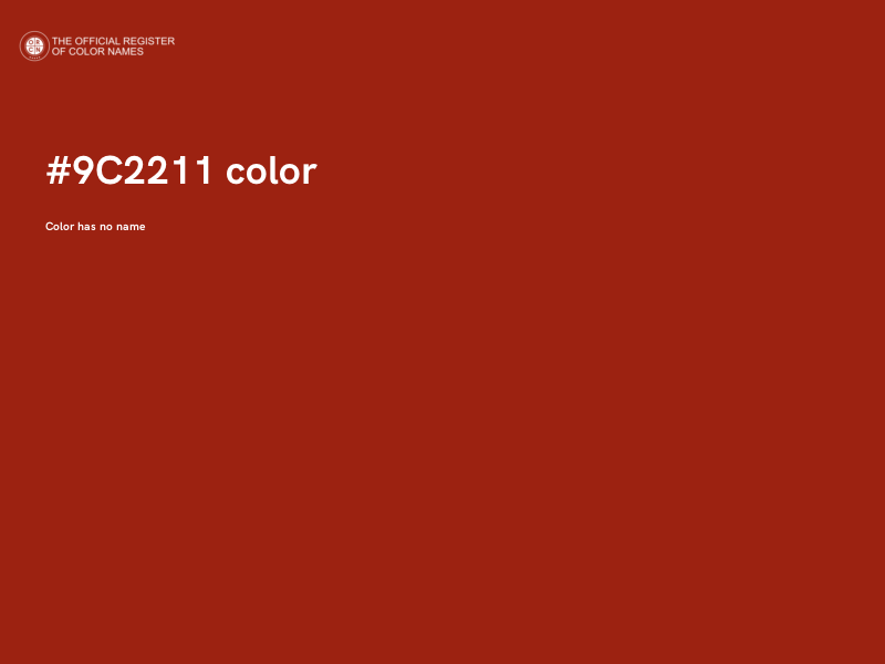 #9C2211 color image