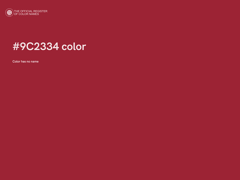 #9C2334 color image