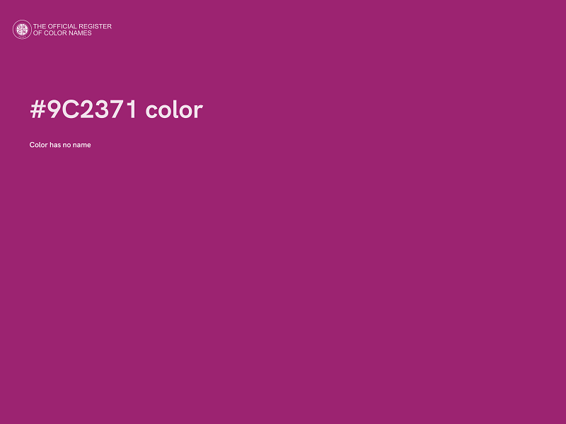 #9C2371 color image
