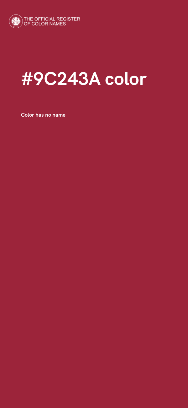 #9C243A color image