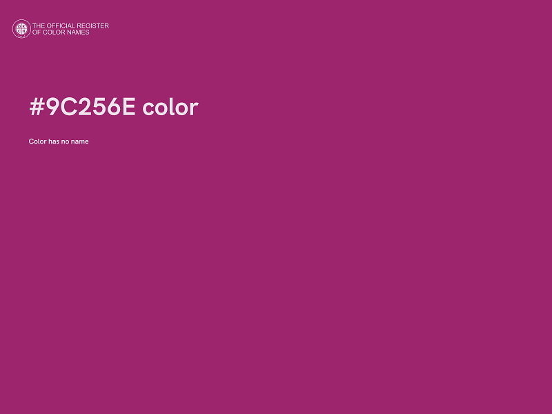 #9C256E color image