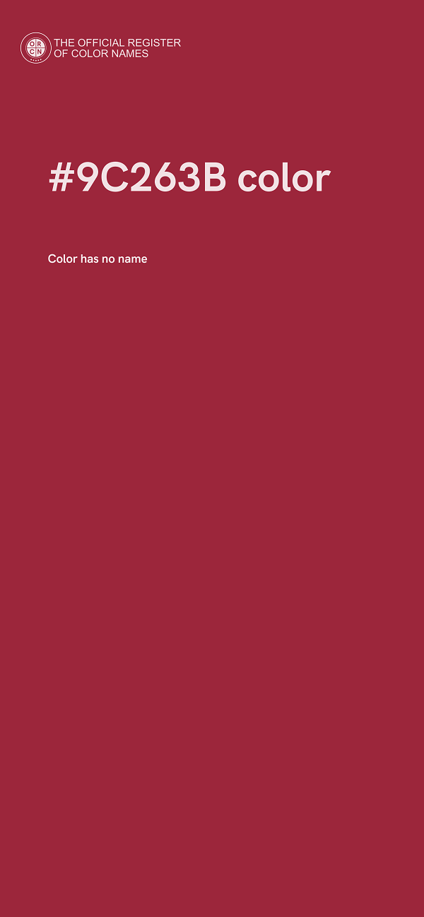 #9C263B color image