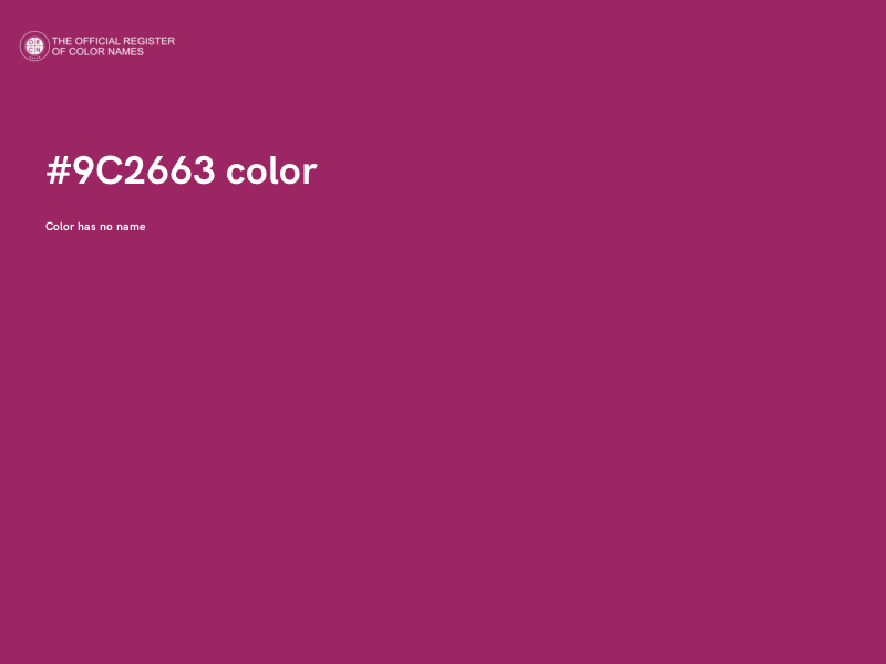 #9C2663 color image