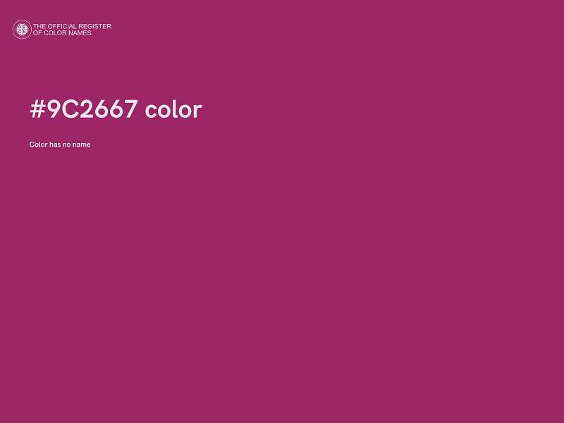 #9C2667 color image