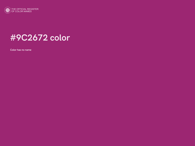 #9C2672 color image