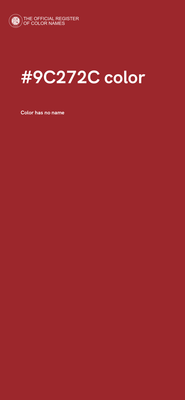 #9C272C color image