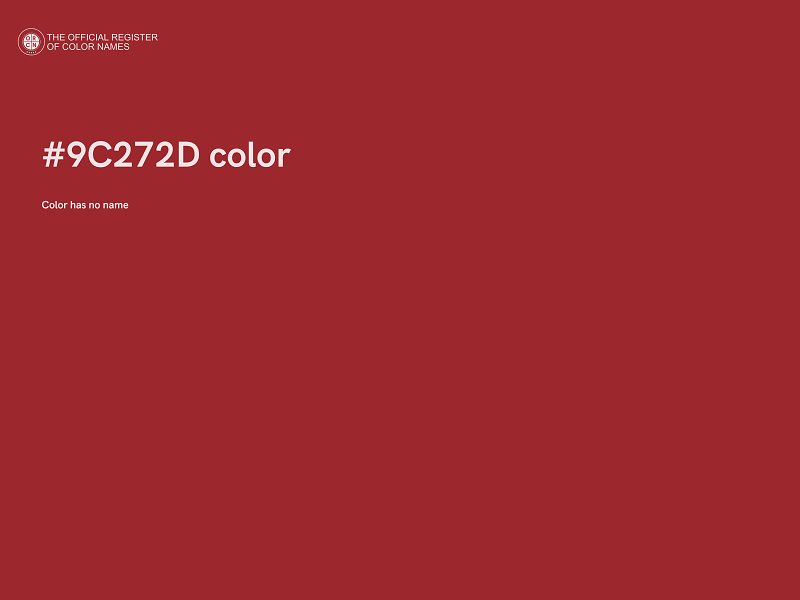 #9C272D color image