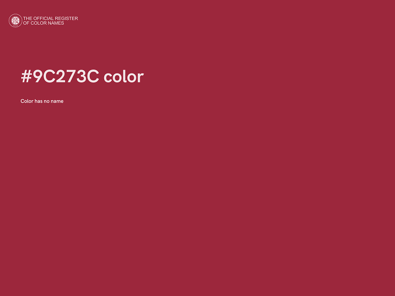 #9C273C color image