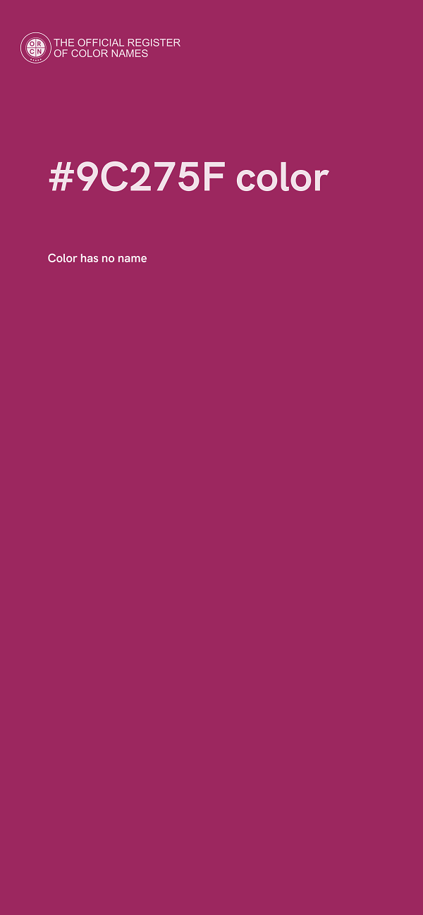 #9C275F color image