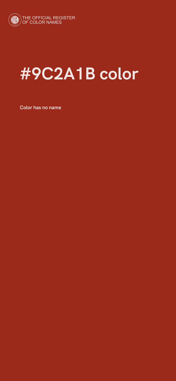 #9C2A1B color image