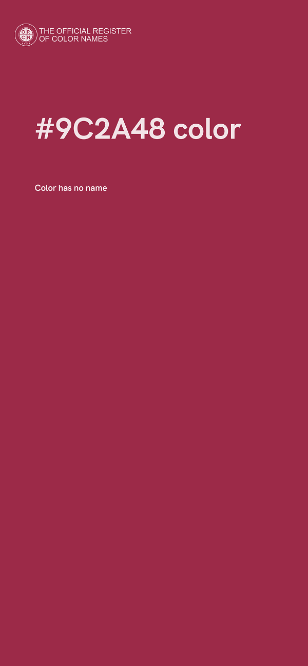 #9C2A48 color image