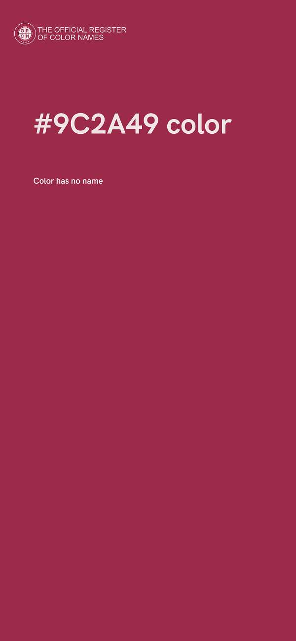 #9C2A49 color image