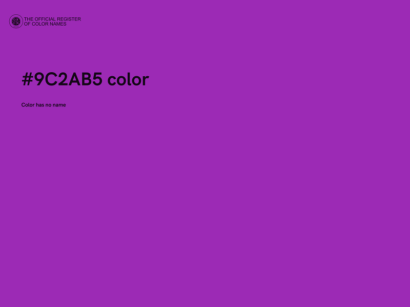 #9C2AB5 color image