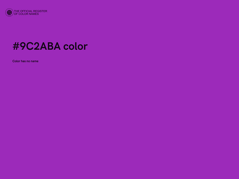 #9C2ABA color image