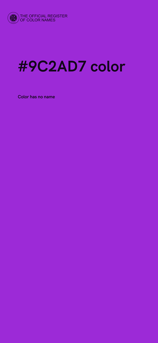 #9C2AD7 color image