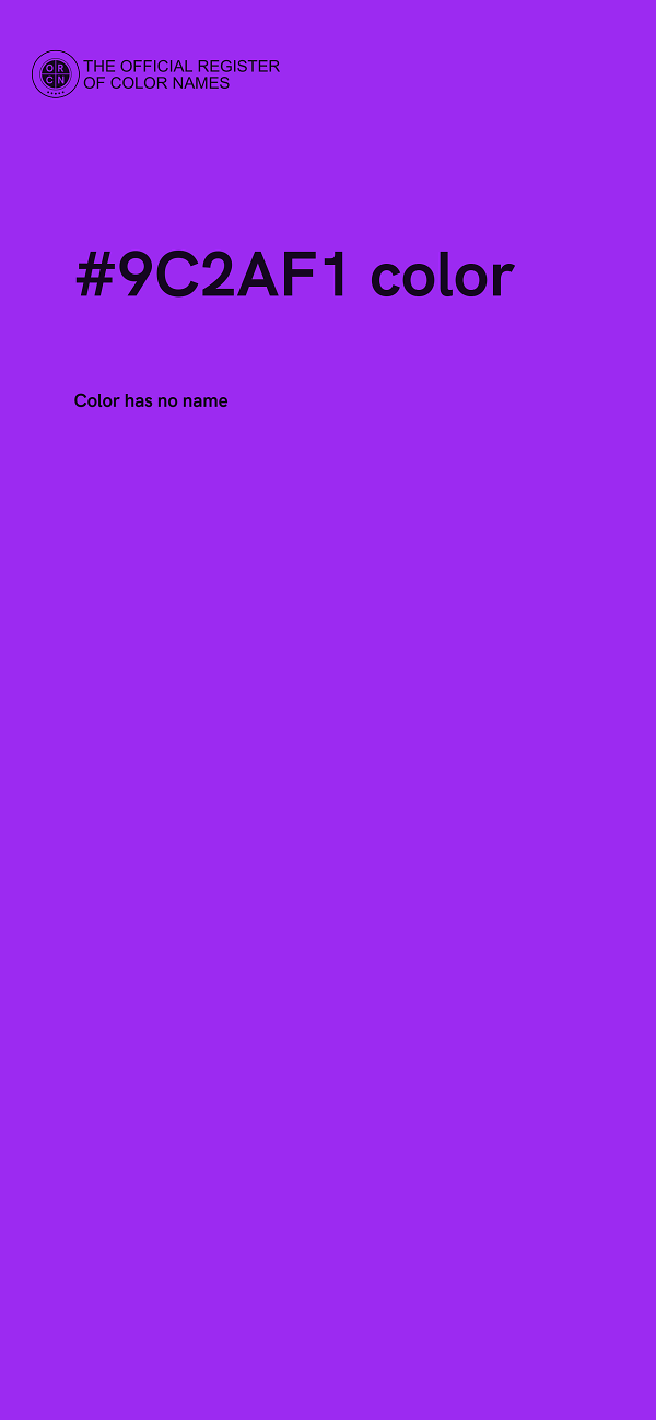 #9C2AF1 color image