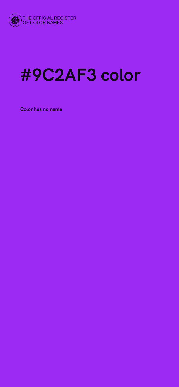 #9C2AF3 color image