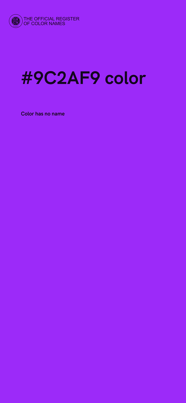 #9C2AF9 color image