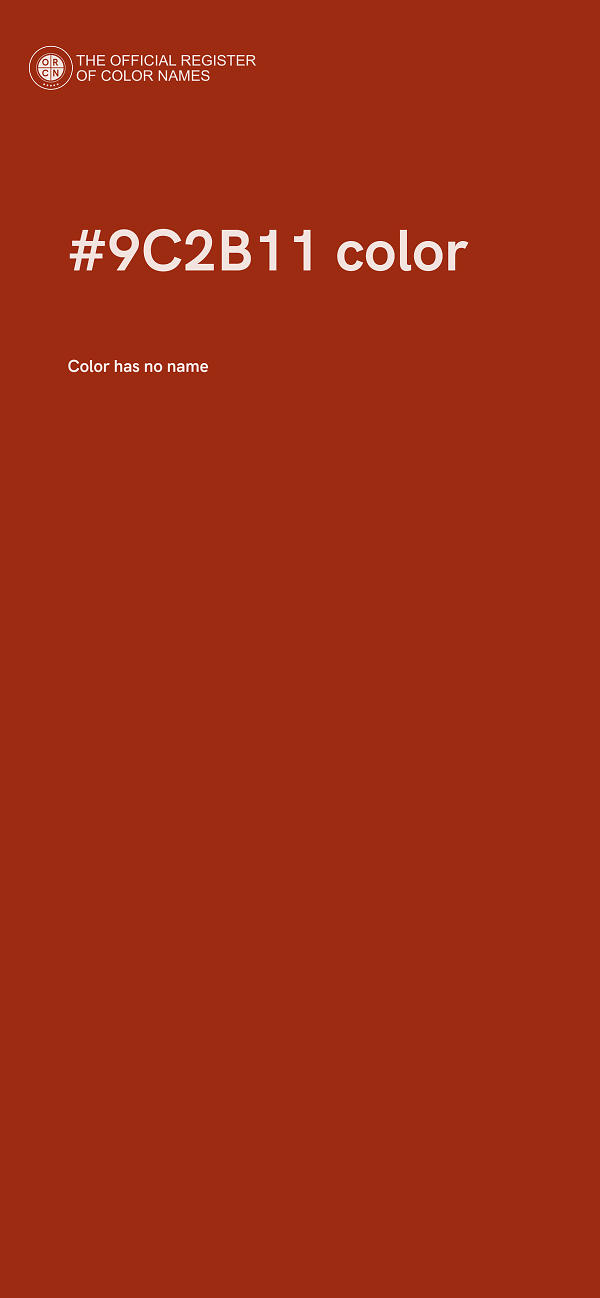 #9C2B11 color image