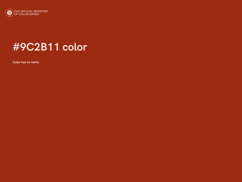 #9C2B11 color image