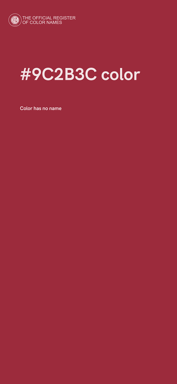 #9C2B3C color image