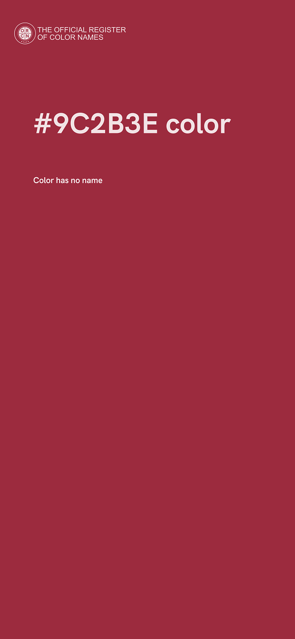 #9C2B3E color image