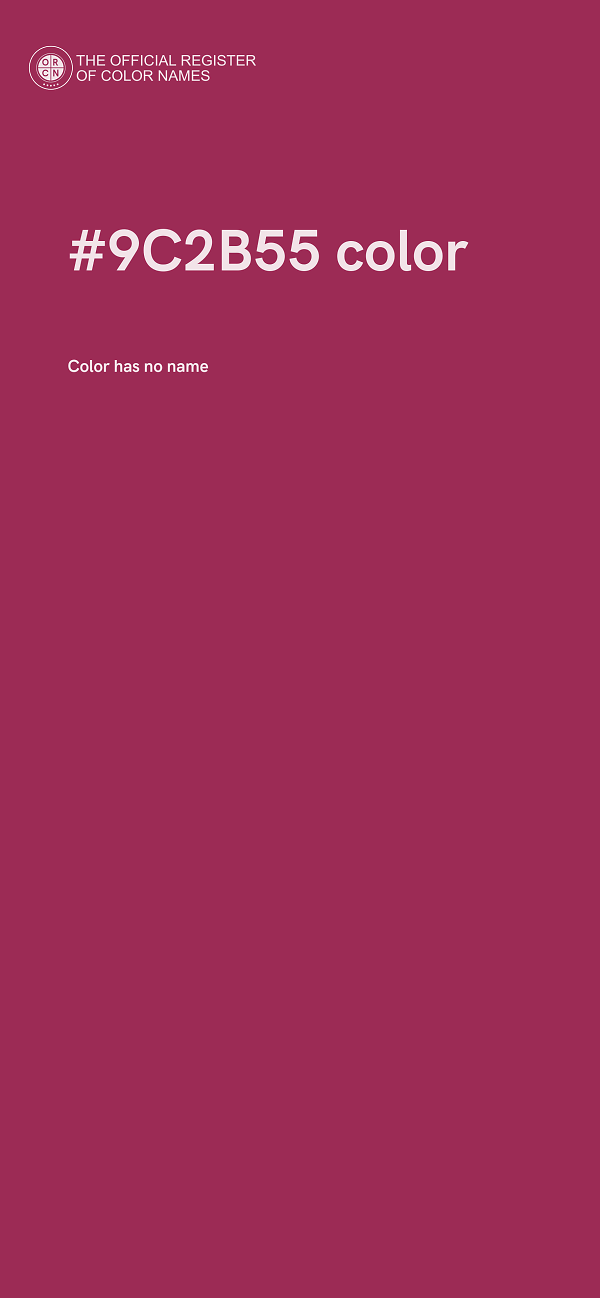 #9C2B55 color image
