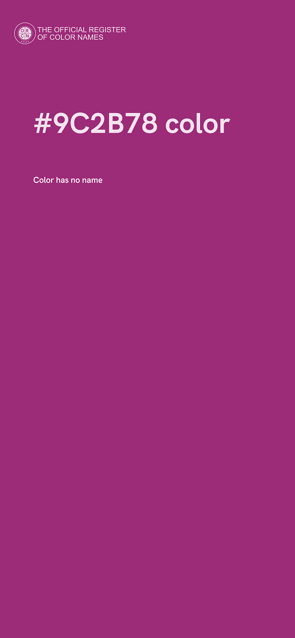#9C2B78 color image