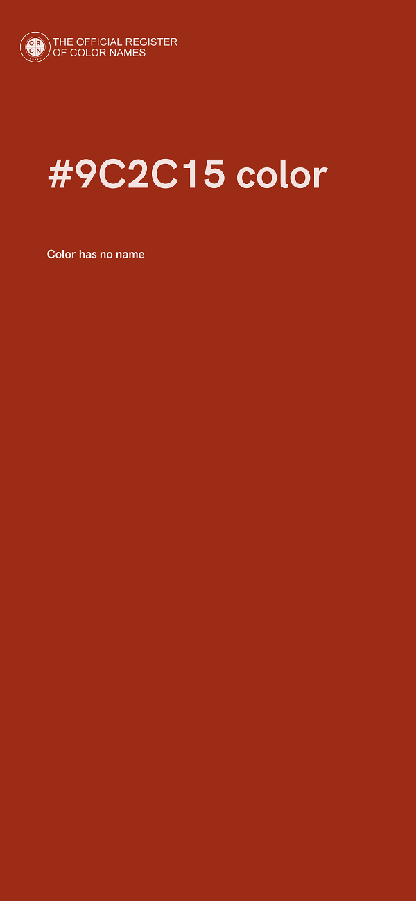 #9C2C15 color image