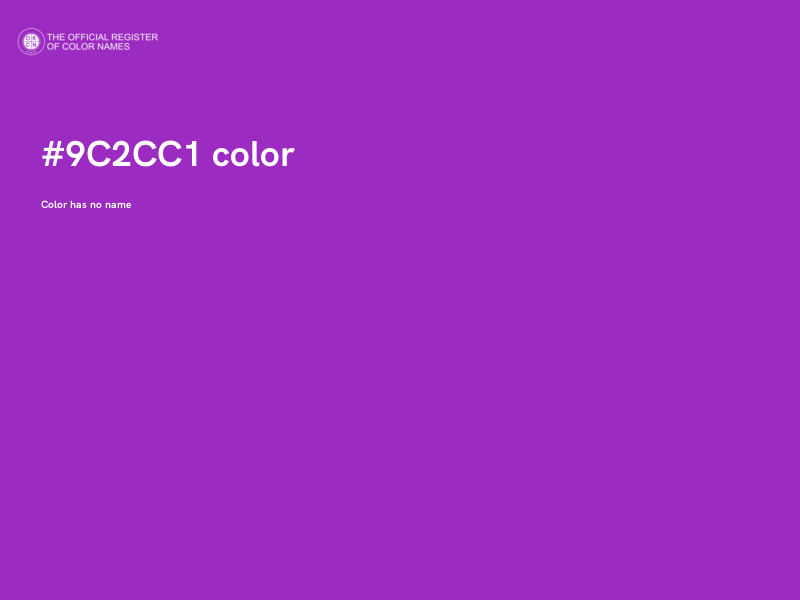 #9C2CC1 color image